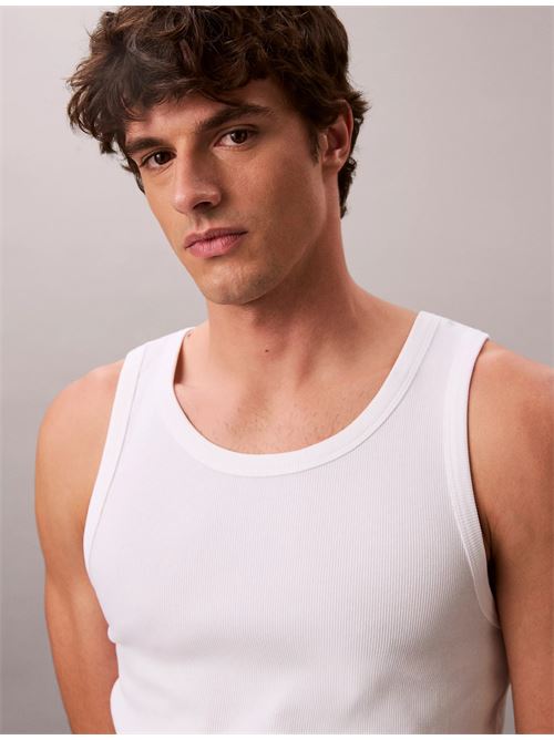 2x2 rib badge tank top CALVIN KLEIN JEANS | LV04RF272GYAF